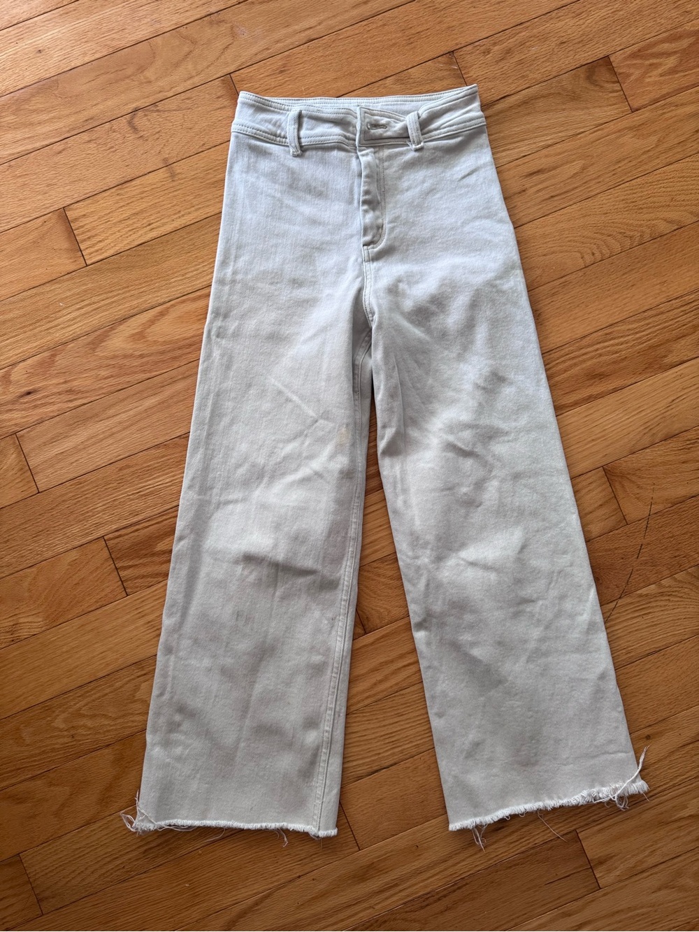 Women's High-Waist Wide-Leg Jeans in Off-White